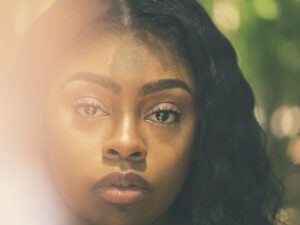 Woman looking at camera