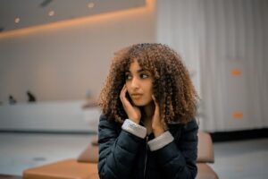 Woman in a building